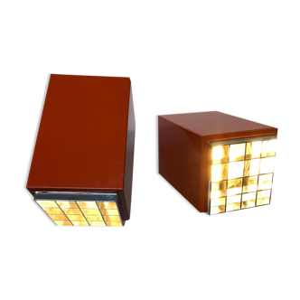 Wall lamps Kuben H-A Jakobsson Sweden Vintage