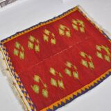 Vintage Handmade Angora Wool Rug sku 1670
