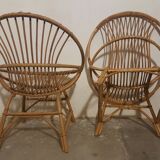 Rattan armchairs