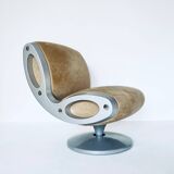 Pair of "Gluon" swivel armchairs by Marc Newson for Moroso, 1990's