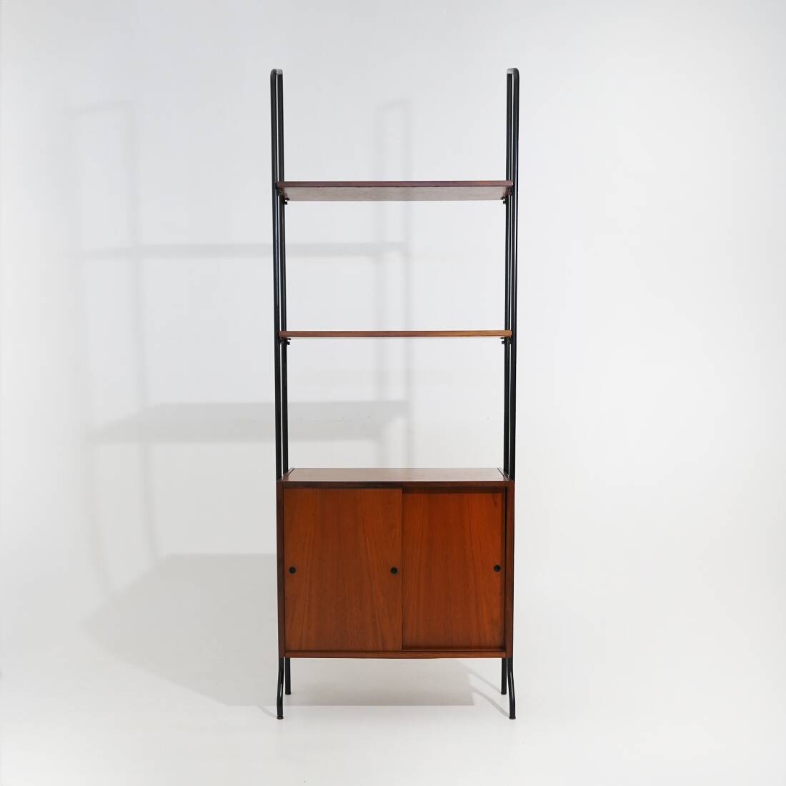 Modular bookcase with metal uprights by Amma Torino, 1960s