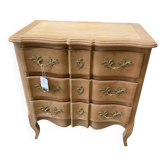 Louis XV chest of drawers in raw wood
