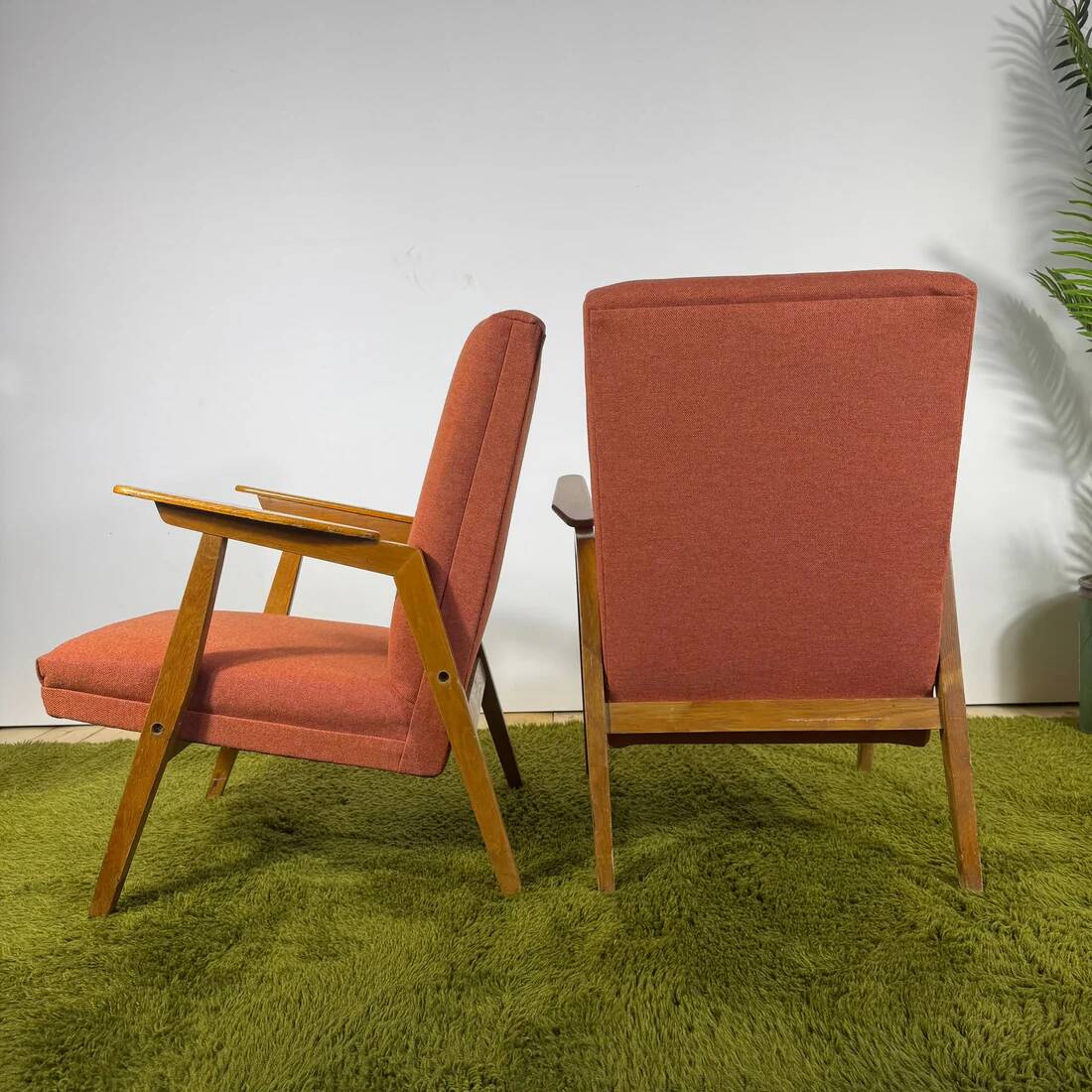 Pair of vintage mid-century armchairs – Scandinavian design from the 50s-60s