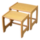 Scandinavian style nesting table set, coffee table, bedside table.