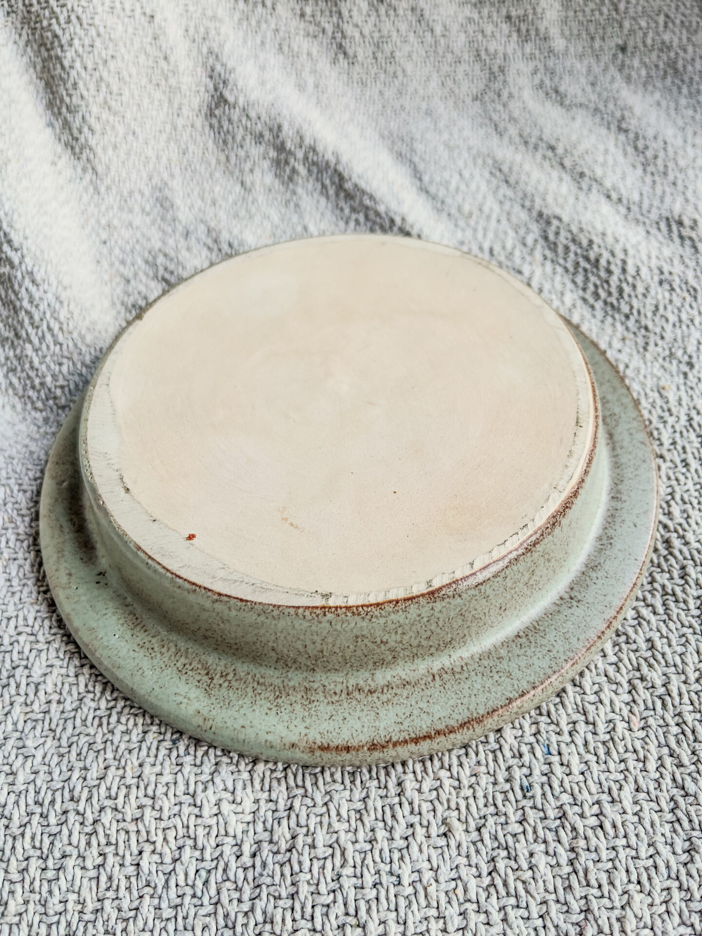 Vintage Speckled Stoneware Ashtray 1970s Design Catchall