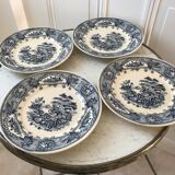 Set of 4 flat plates English style 60s