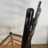 Light wooden chair with caning