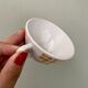 Set of 4 antique coffee cups in opaque porcelain from Badonvillier