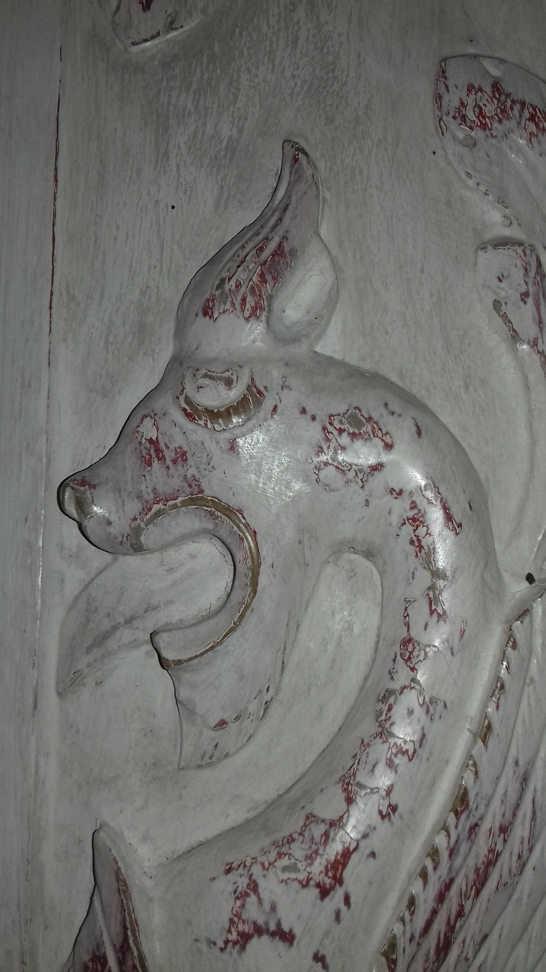 Triptych patinated 3 doors buffet Henry II