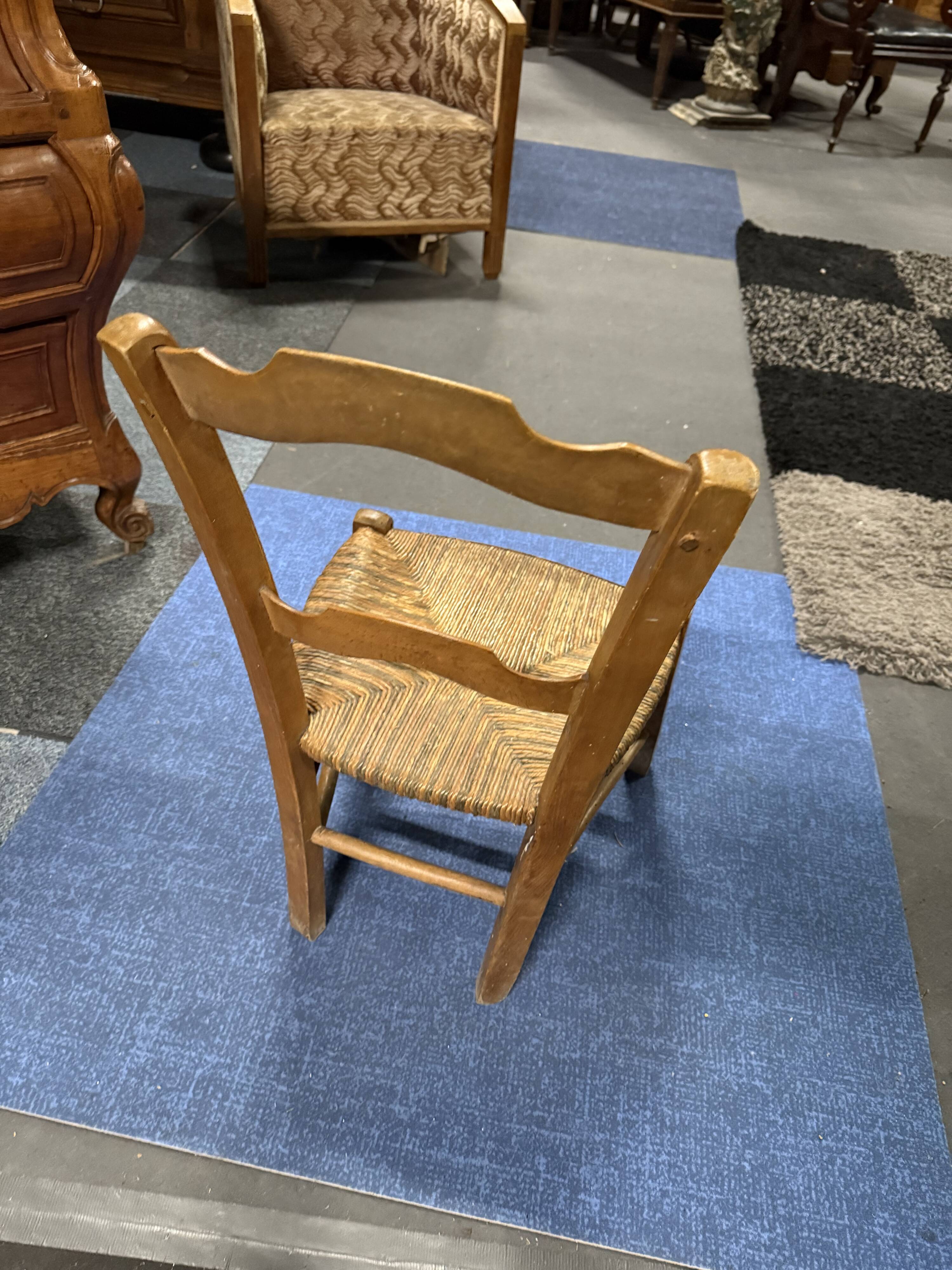 Children's walnut chair