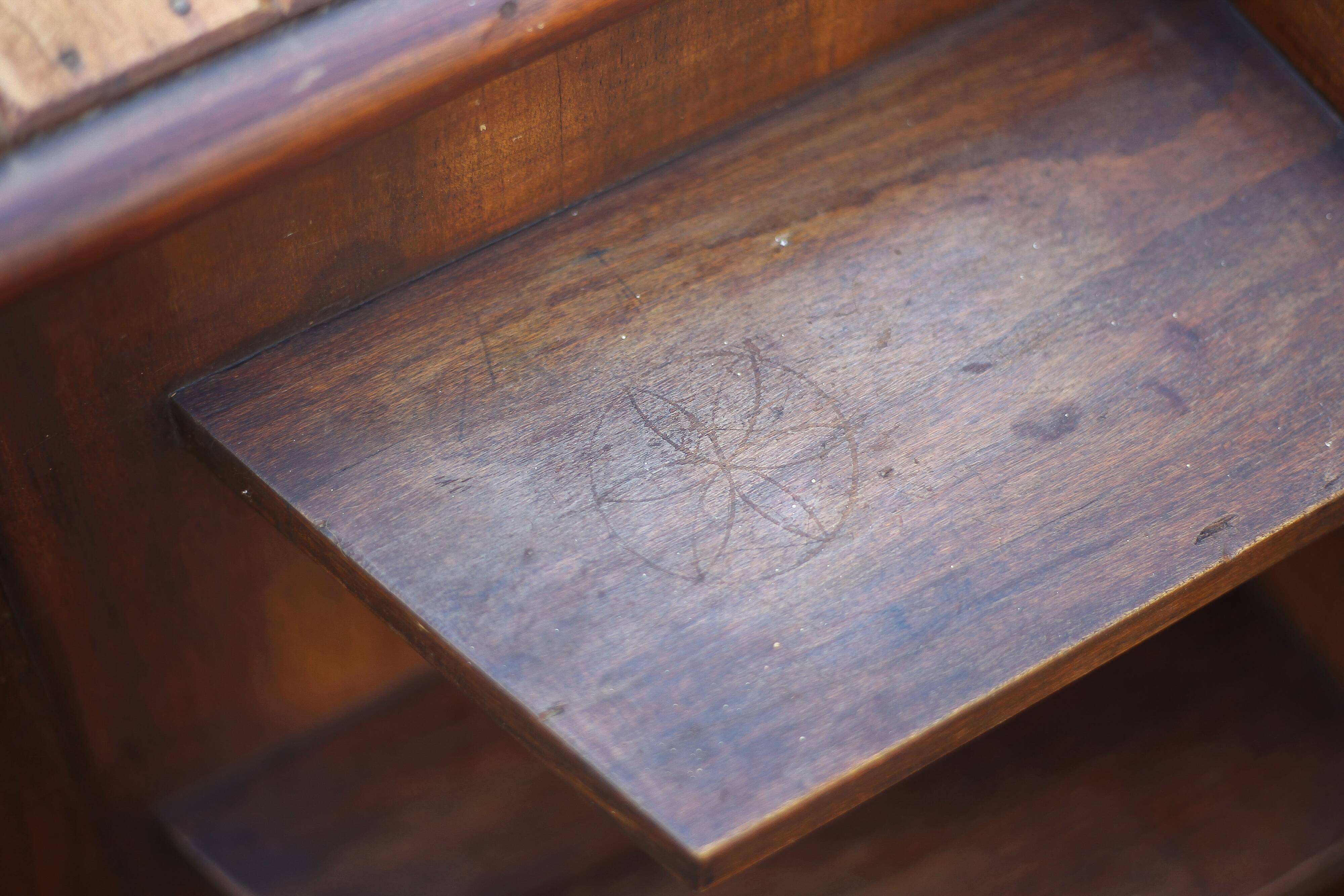 Art Deco wooden bedside table, vintage wooden furniture, side table