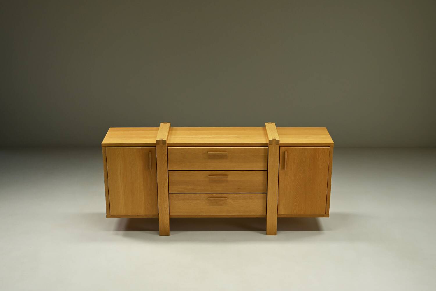 Brustalist oak sideboard, Belgium.
