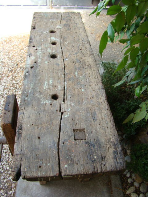 Carpenter old oak workbench