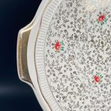 Plat à gâteaux Sarreguemines Roses & Dorures