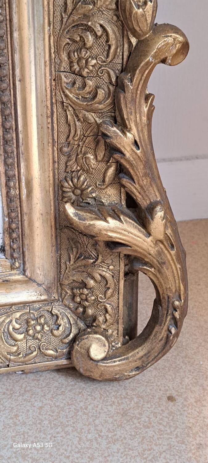 Antique Louis XV rocaille mirror 153x91 cm