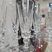 12 Saint-Louis Guernesey model champagne flutes in cut crystal