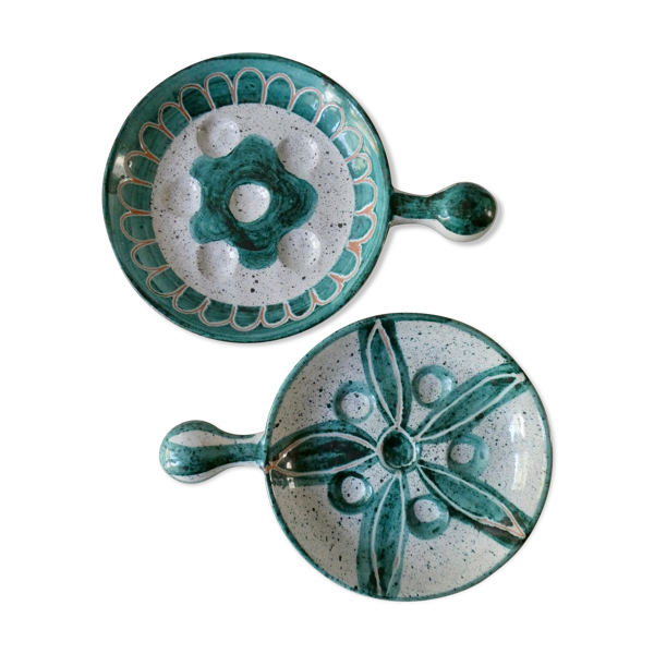 Lot de 2 coupelles en céramique de Charles Voltz, Vallauris