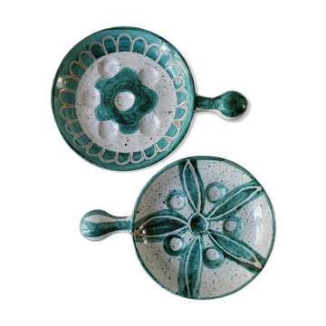 Set of 2 ceramic bowls by Charles Voltz, Vallauris.