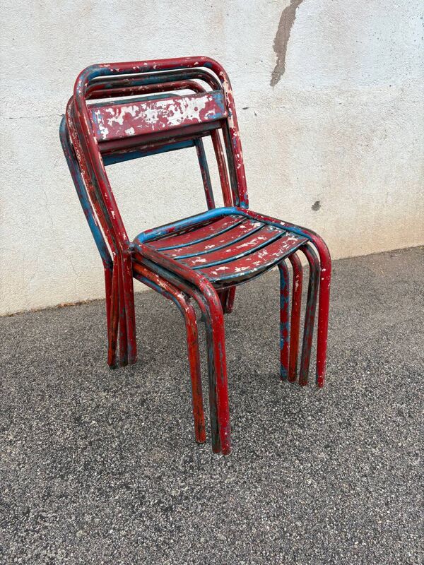 Set de 4 chaises tolix T1