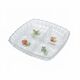 Vintage 1950s compartmentalized glass appetizer tray