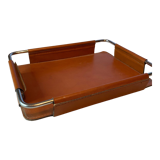 Leather mail tray