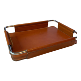 Leather mail tray