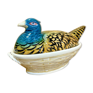 Terrine faisan faience de Sarreguemines