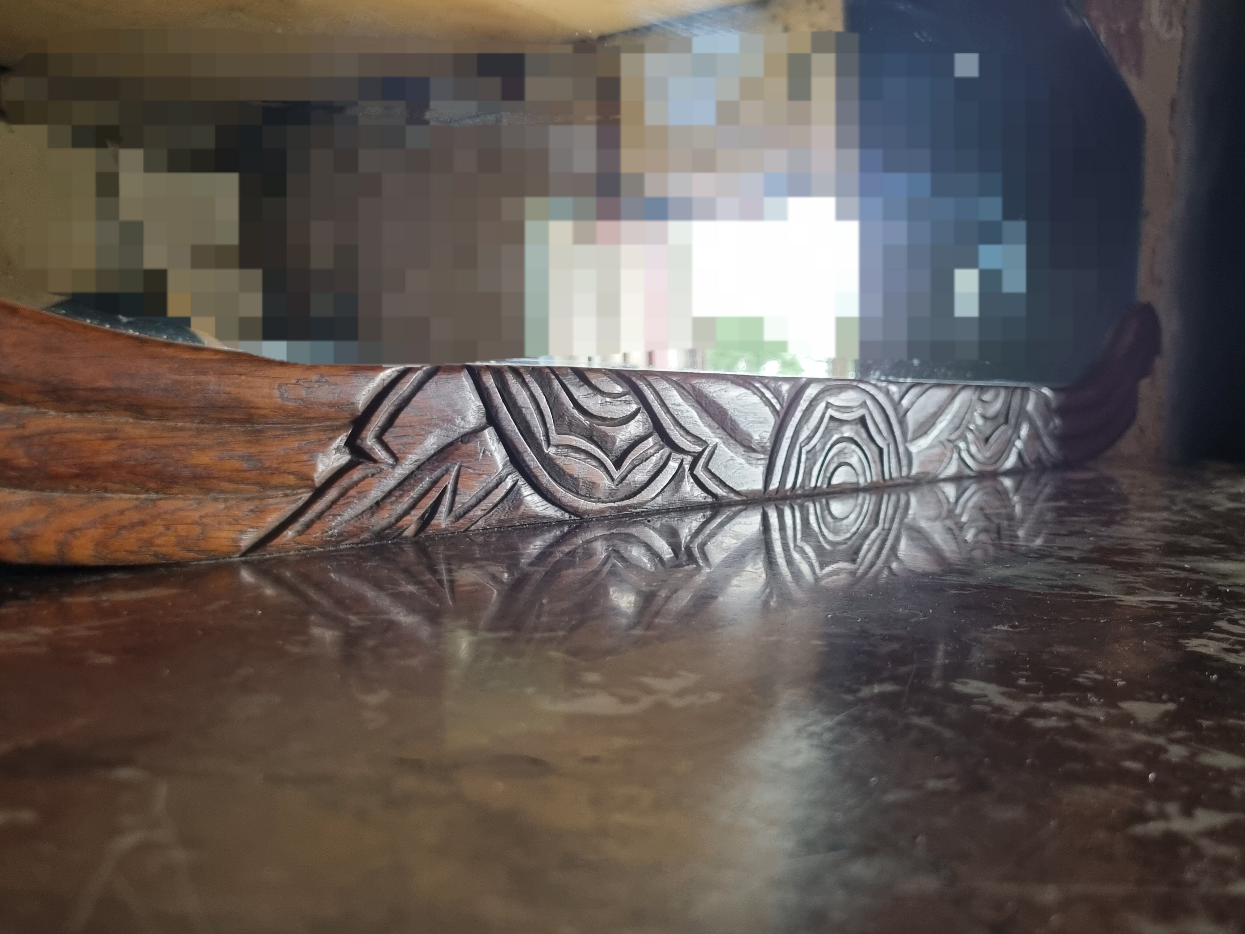 Old low art deco style sideboard, with marble and mirror