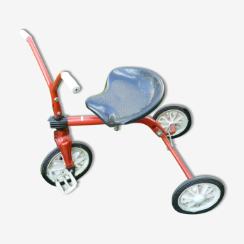 Old tricycle 2-3 years (for toddlers), red metal, vintage 70s