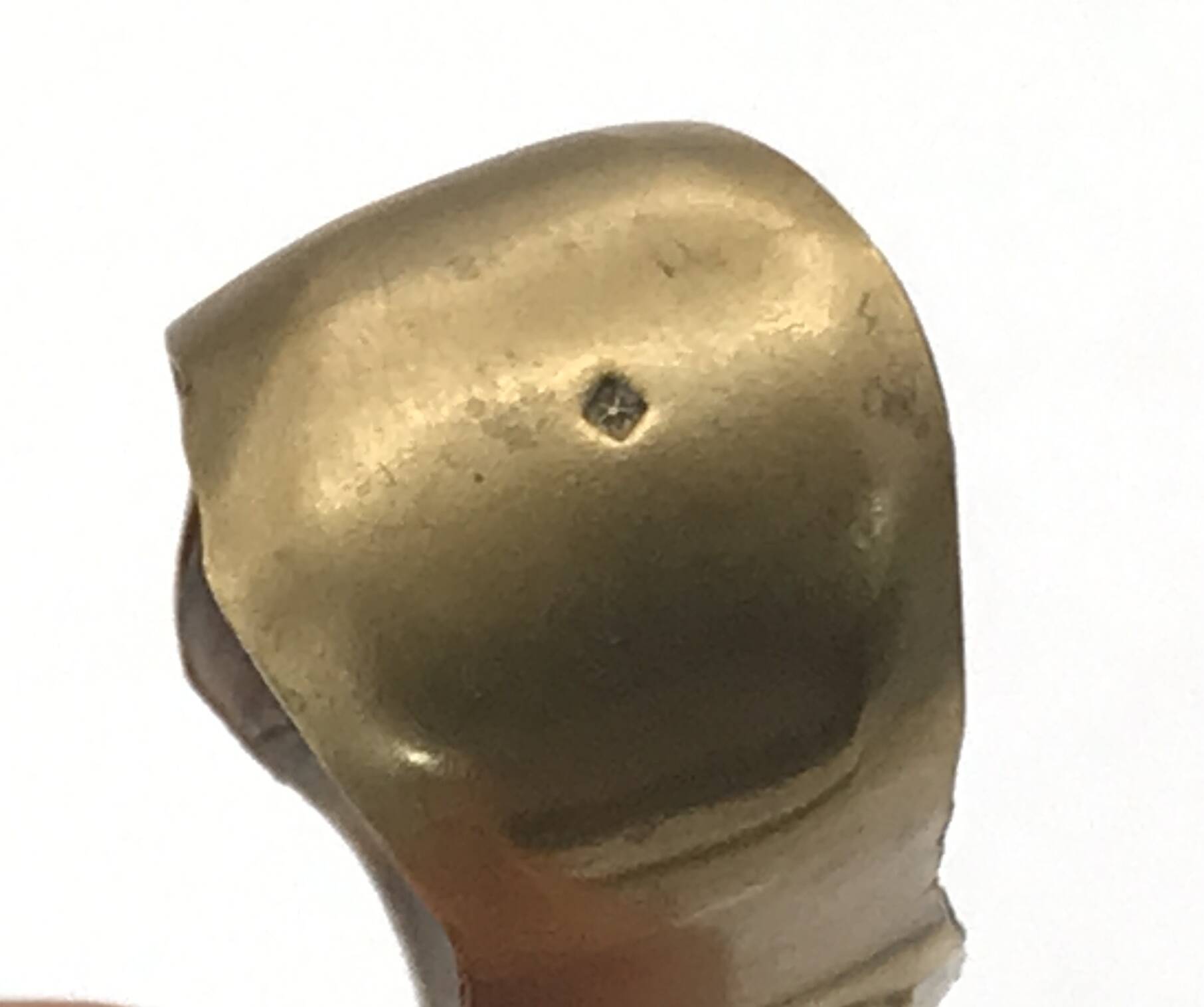 Sugar or ice cube tongs, gold star stamp with lion paw finish