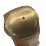 Sugar or ice cube tongs, gold star stamp with lion paw finish