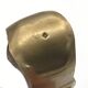 Sugar or ice cube tongs, gold star stamp with lion paw finish