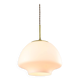 Suspension italienne vintage en verre opalin et laiton