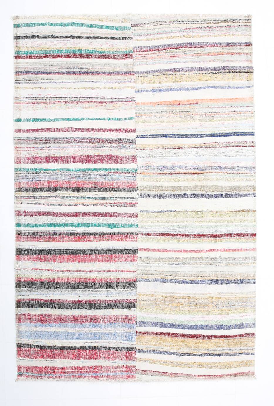 5x8 Shades Of Multicolor Handmade Vintage Kilim Rug, 167x251Cm