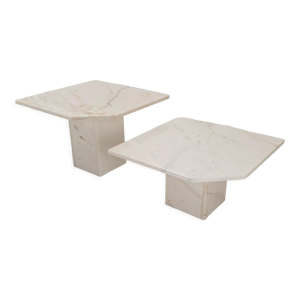Ensemble de 2 tables - marbre