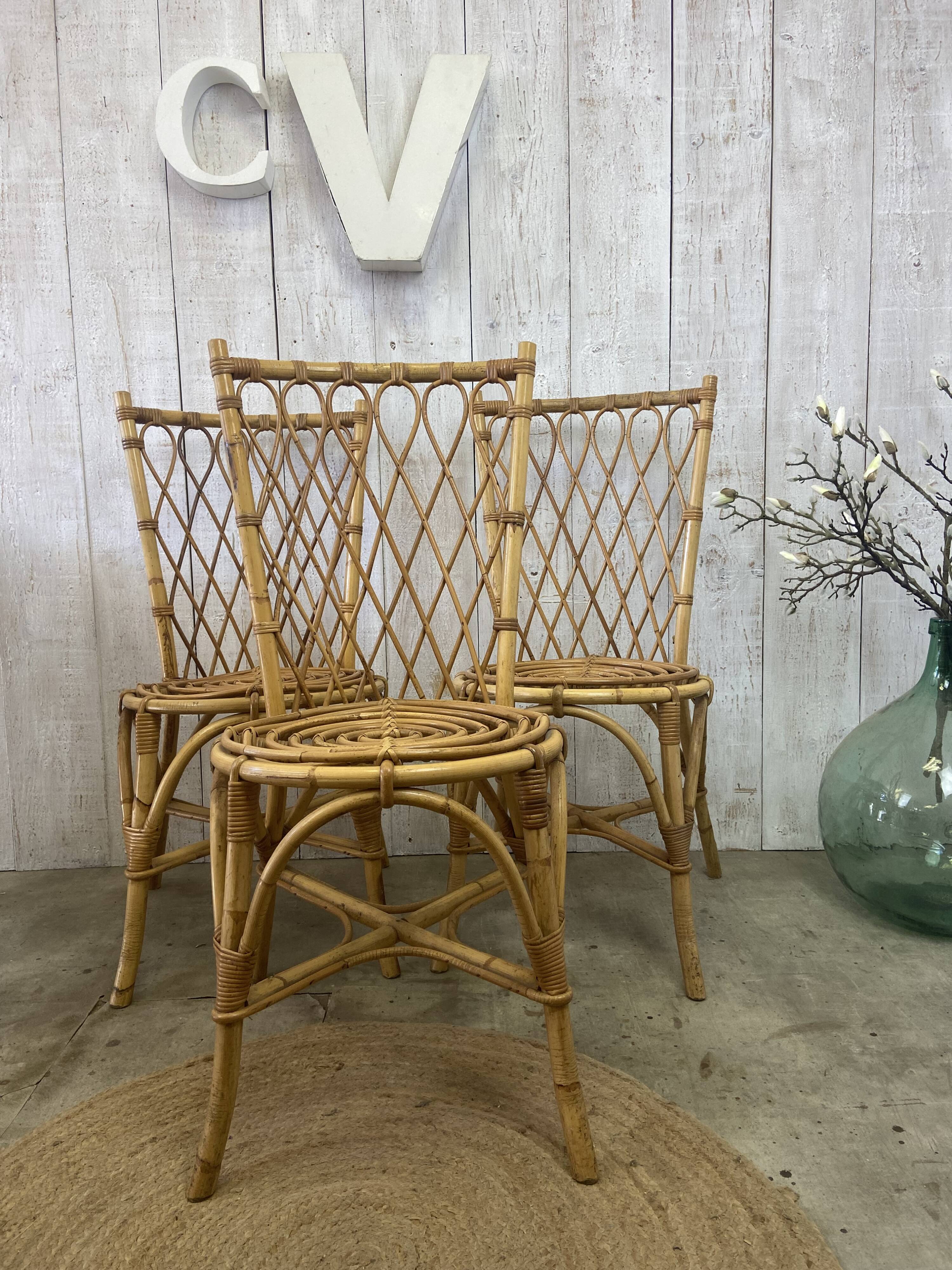 Louis Sognot rattan chairs