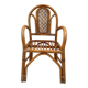 Vintage rattan and bamboo armchair from the 1970s.