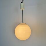 Vintage Chandelier with Milk Glass from Elektrosvit, 1960s
