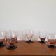 Set of 6 two-tone old art deco glasses