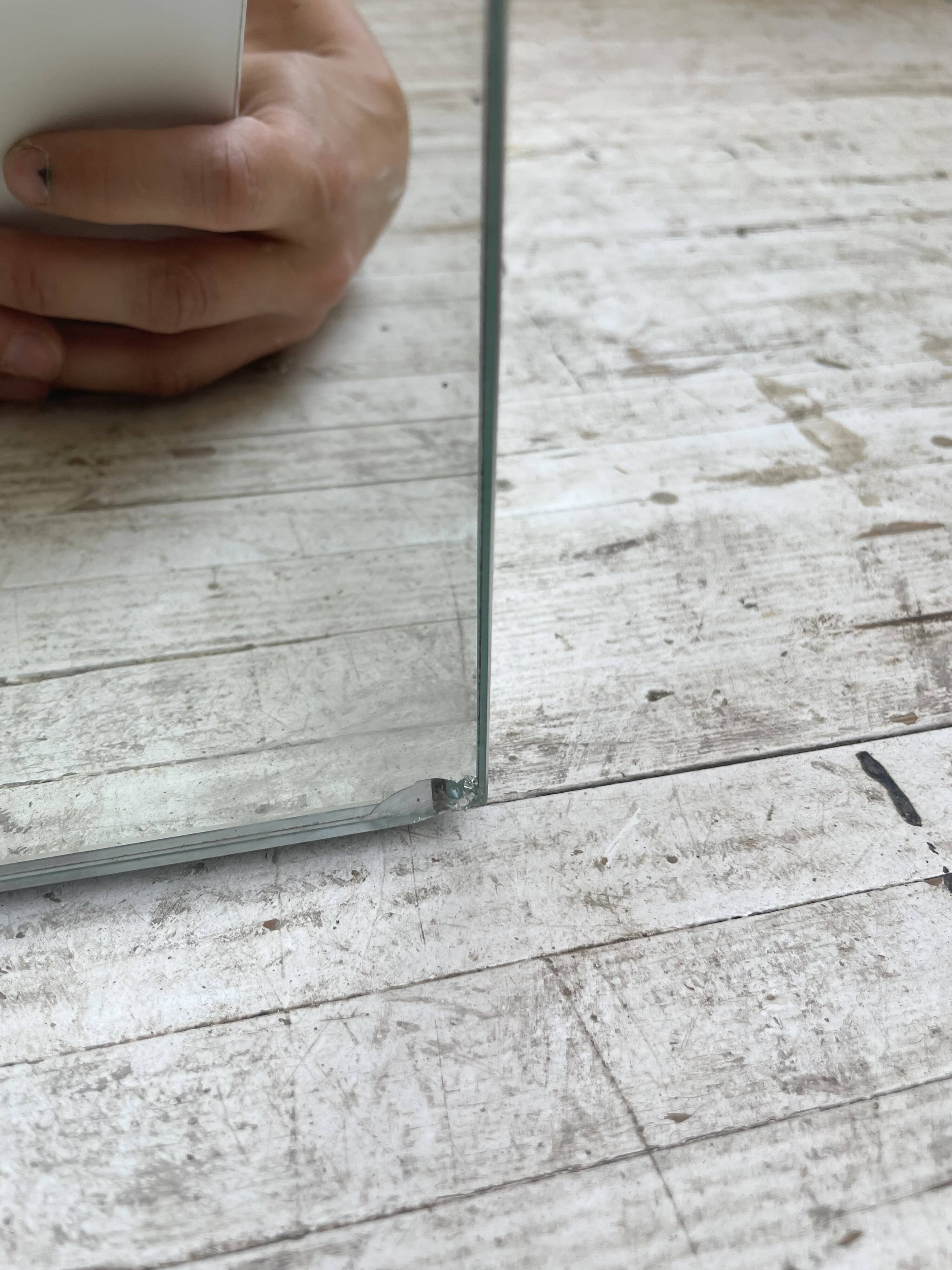 80s lacquered desk and mirror