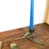 Vintage brass flower ashtray