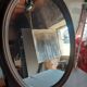 Oval oak mirror