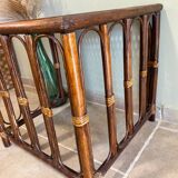 Rattan side table