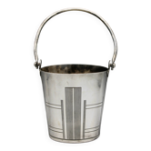 Ancien seau a glace champagne rafraichissoir art deco 1930 metal argente