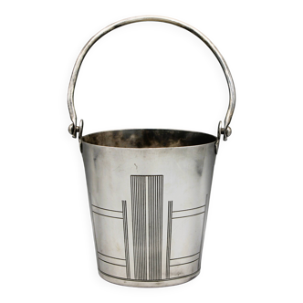 Antique champagne ice bucket art deco 1930 silver plated