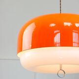 Rare XXL Orange Medusa Pendant Lamp from Guzzini, 1970s
