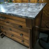 Empire period walnut chest of drawers