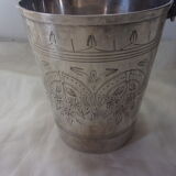 Small silver metal ice bucket