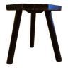 Painted Wooden Tripod Stool From The 1950s