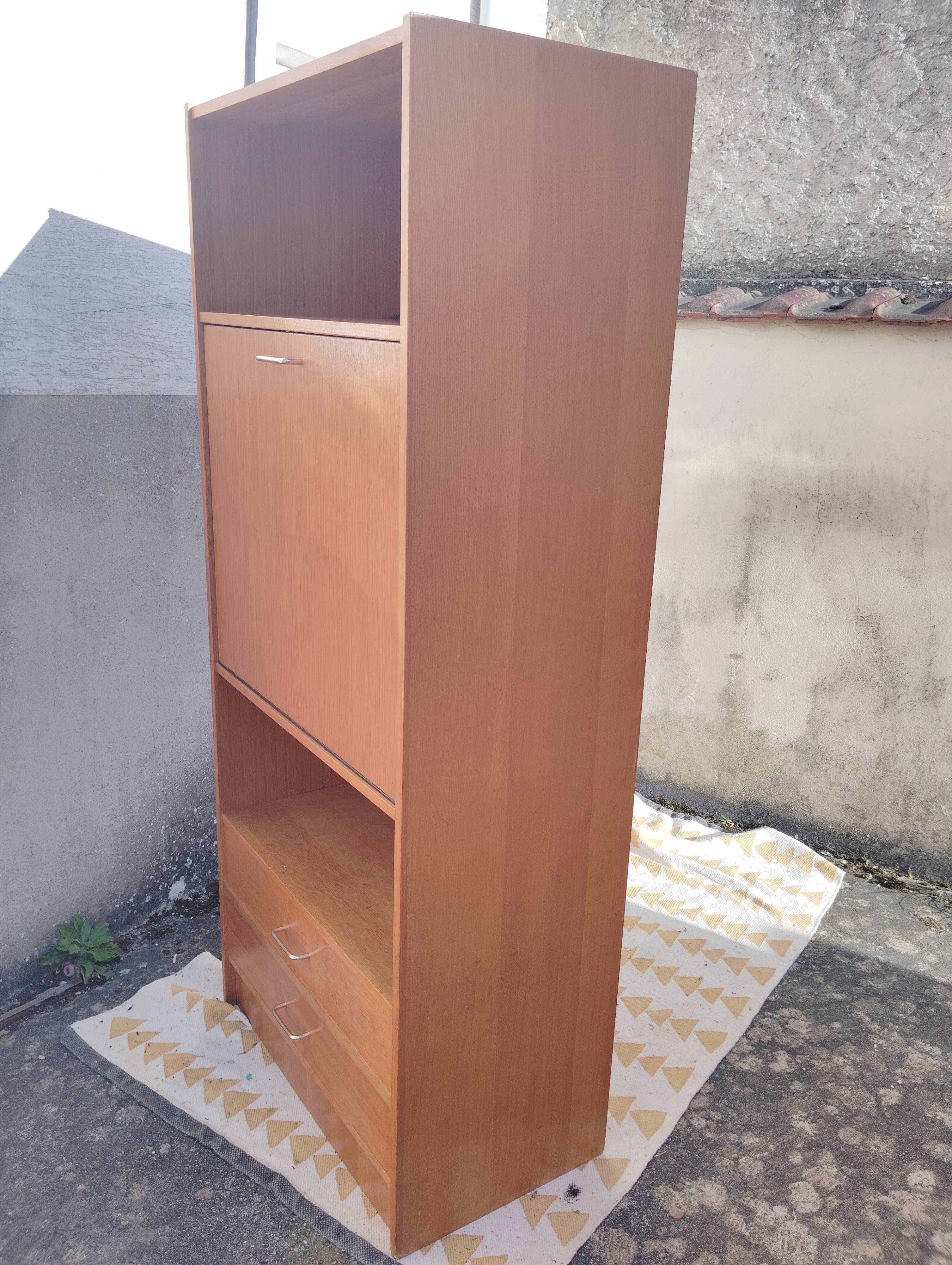Vintage 60s/70s chest of drawers secretary desk